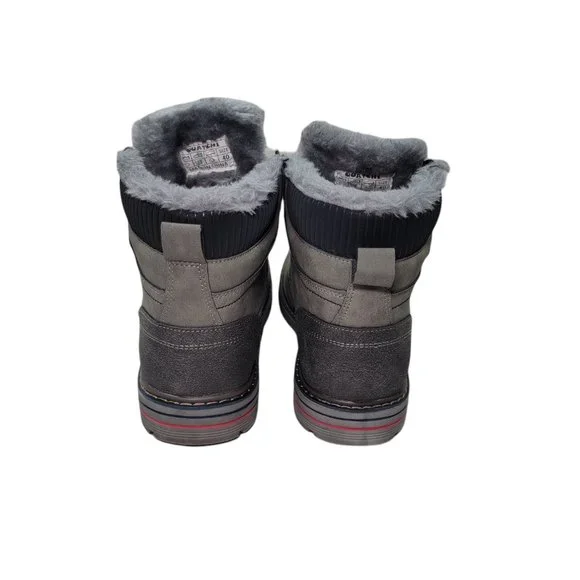 Snow Boots Men's Waterproof to Hiking Anti Skid Trainers Ankle Boots (Size 7) - Picture 4 of 14